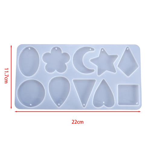 Earring Pendant Silicone Mold Epoxy Resin Jewelry Making Molds Heart