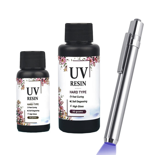 20g 50g UV Resin Glue UV Pen Set Quick-Drying Clear Hard Epoxy Resin