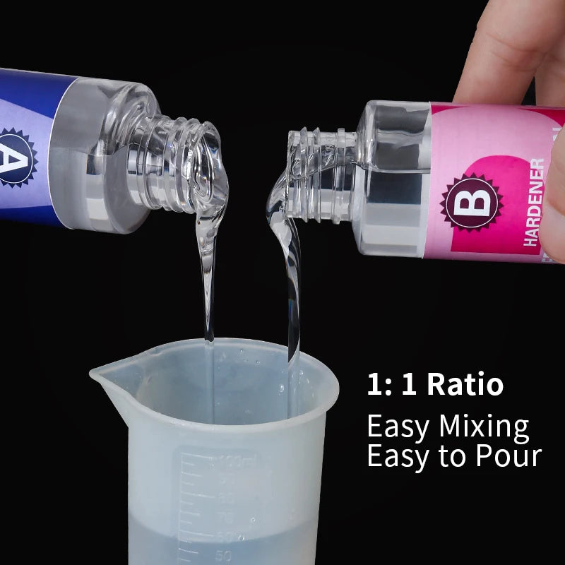1:1 Crystal Clear Epoxy Resin Kit High Gloss & Bubbles Free Art Resin