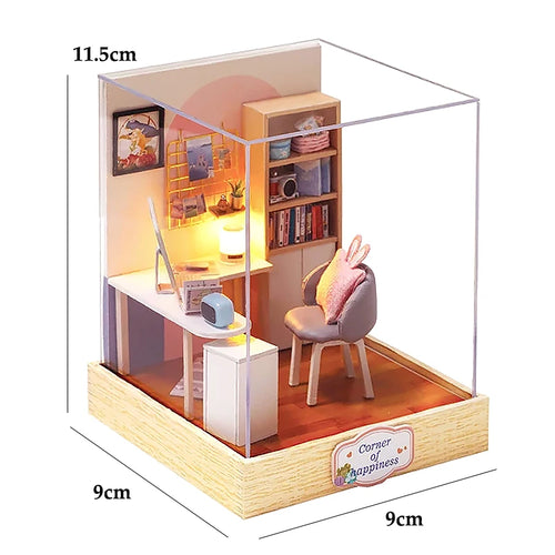Mini Doll House DIY Small House Kit Handmade 3D Puzzle Assembly Model