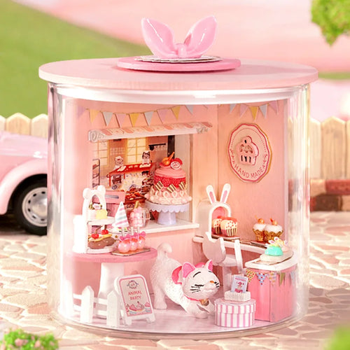 Mini DIY Kit For Doll House Making And Assembling Room Models Toys