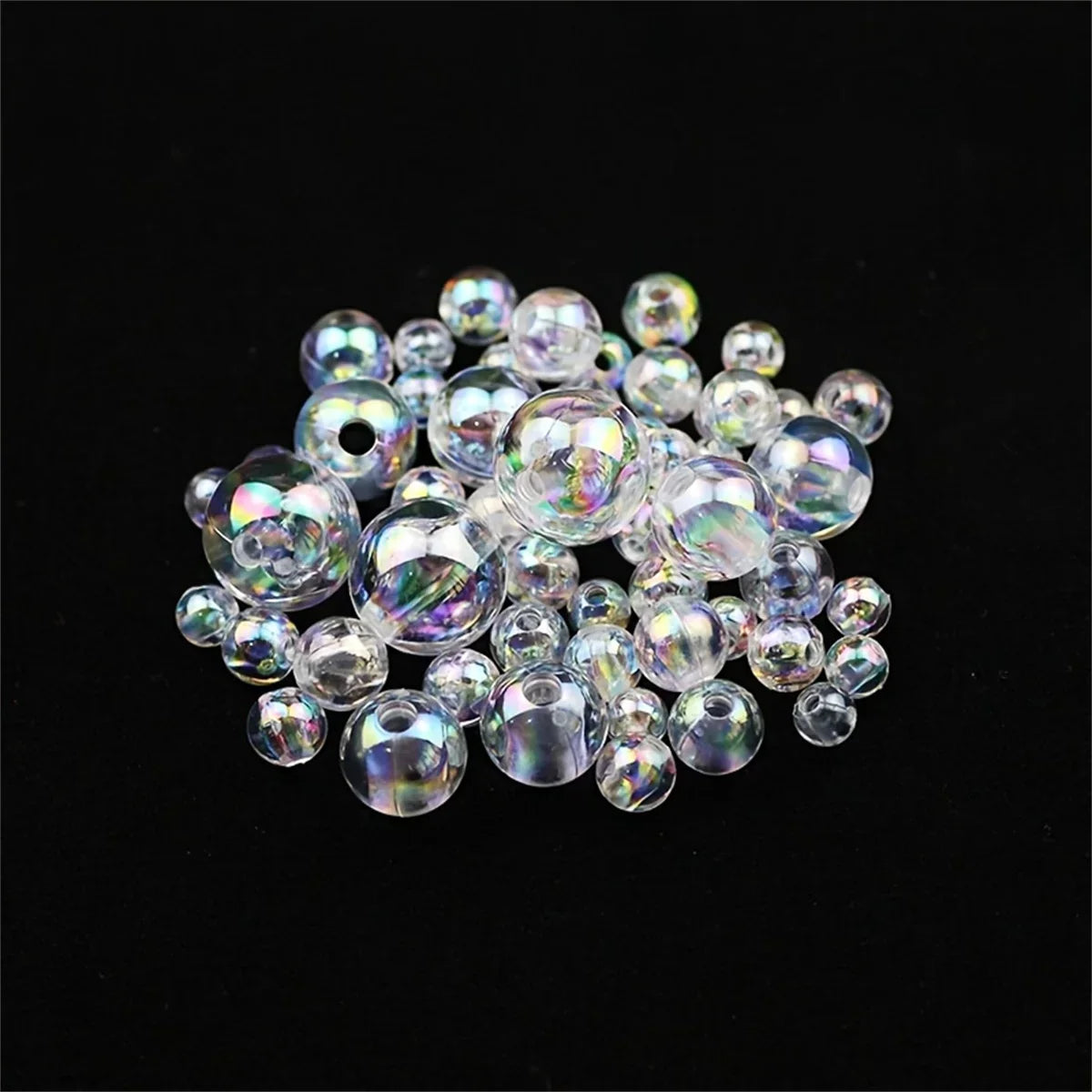 6mm/8mm/10mm ABS Imitation Pearl Beads - Transparent White DIY Jewelry