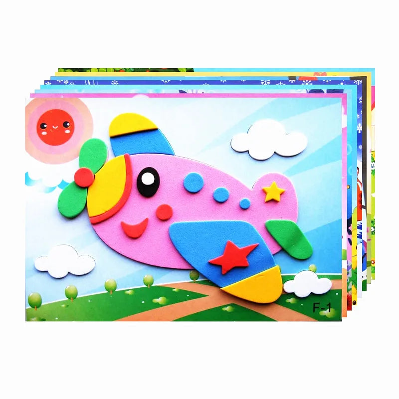 5Pcs/10Pcs/Lot Kids DIY 3D EVA Foam Sticker Cartoon Animal