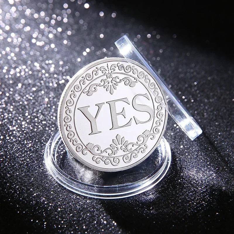 1PC Bronze Yes Or No Commemorative Coin Souvenir Non-Currency Game