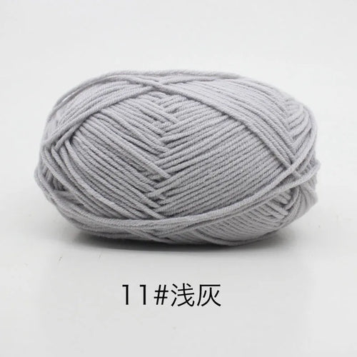 40-50g/Set 4ply Milk Cotton Knitting Yarn Needlework Dyed Lanas For
