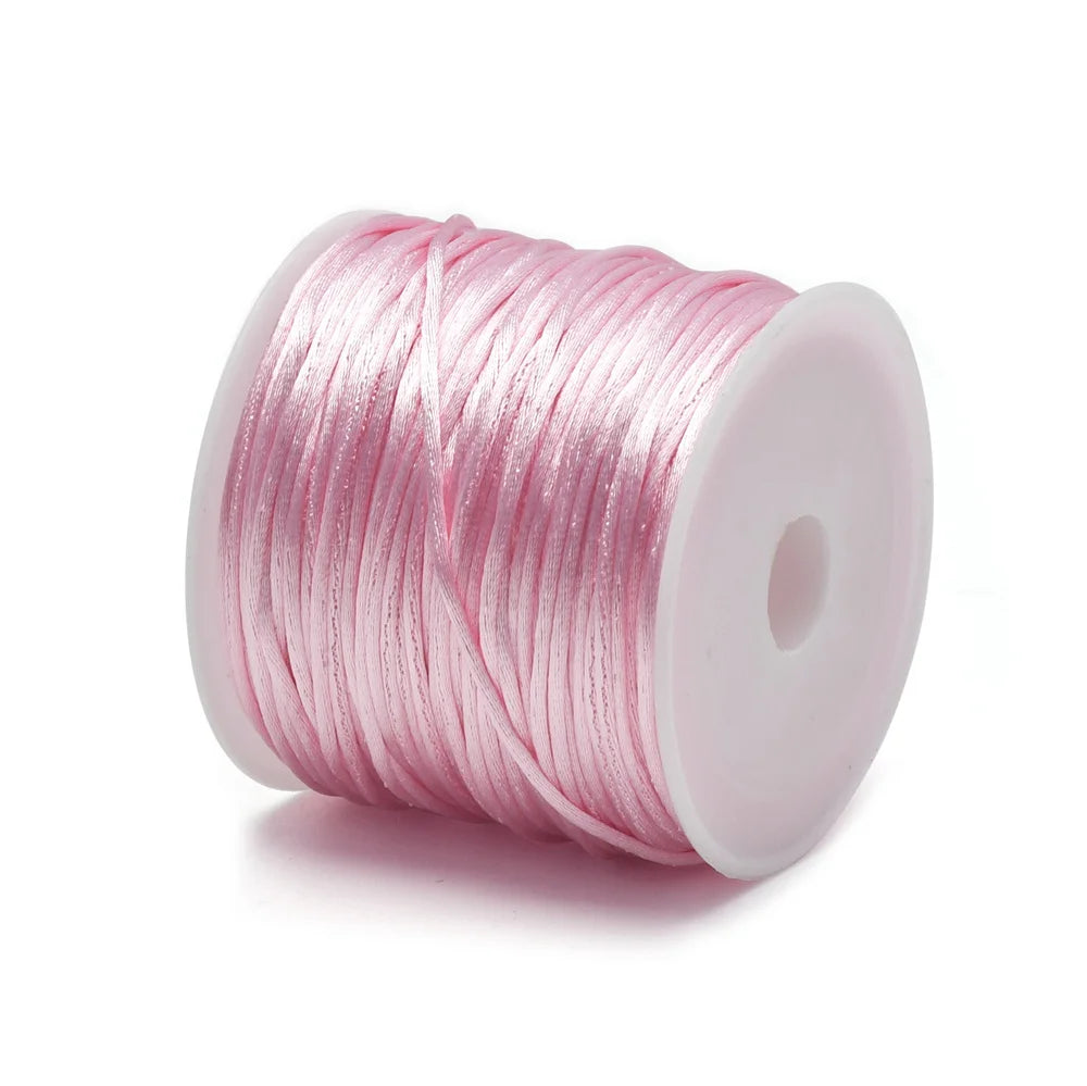 1.5mm Crafts Satin Rattail Cord String from Nylon for Chinese Knot,
