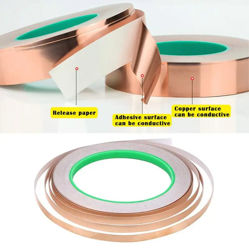 Copper Tape Double-Sided Conductive Copper foil tape for Stained Glass