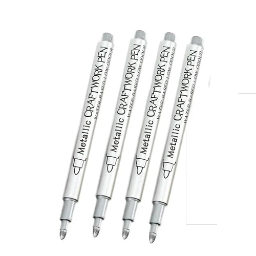 4/6pcs Waterproof Permanent Metallic Brush Paint Marker Pens DIY Resin