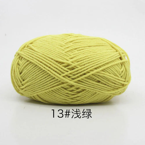 40-50g/Set 4ply Milk Cotton Knitting Yarn Needlework Dyed Lanas For