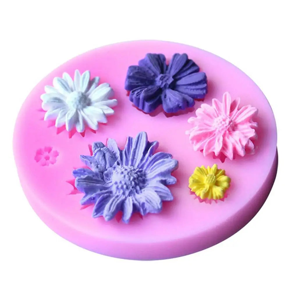 3D Flower Silicone Molds Fondant Craft Cake Candy Chocolate Sugarcraft