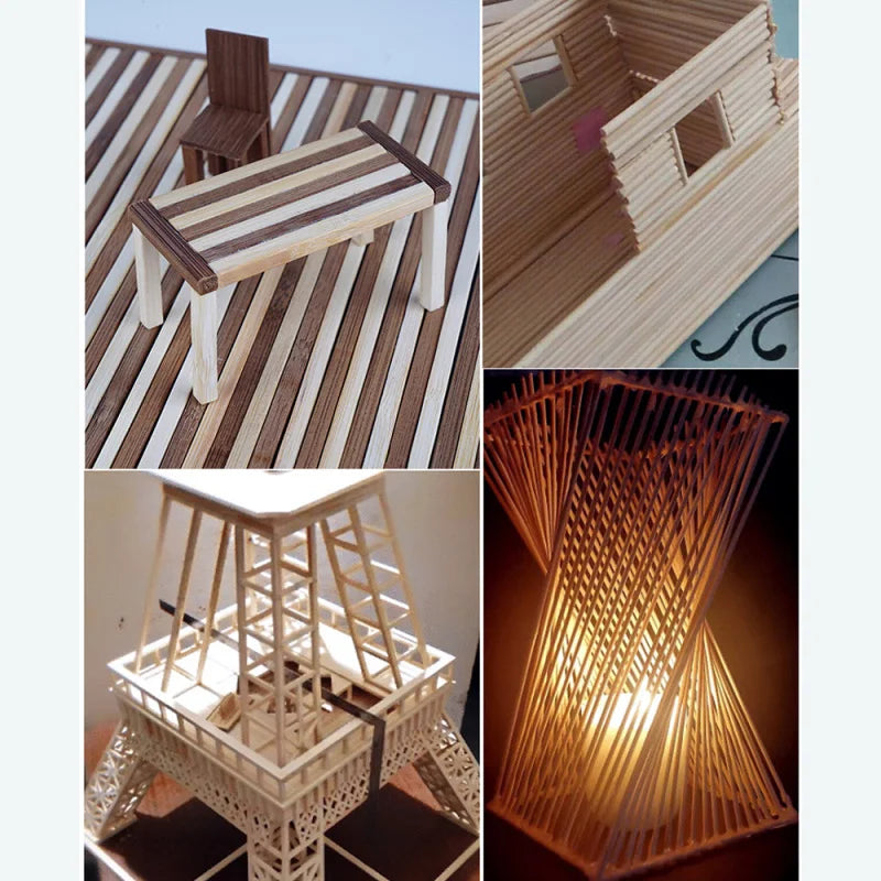 10PCS/Lot Bamboo Wood DIY Building Model Material Handmade Craft
