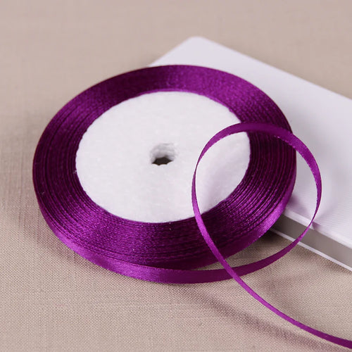 25yards/roll 6mm Satin Ribbon DIY Handmade Crafts Fabric Christmas