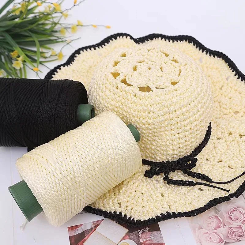 3mm Colored Cotton Cord Twisted Woven Rope Hollow Thread Craft