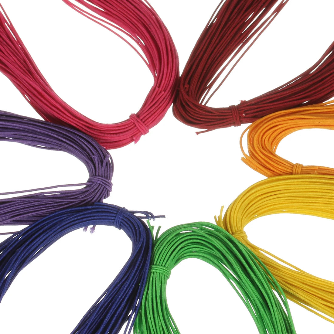 Apx 25Yards/Pack Color Braided Elastic Cord Beading Craft Stretch