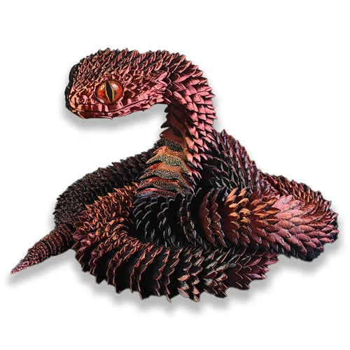 3D Printed Snake Movable Joint Simulation Snake Figurine Creative Home