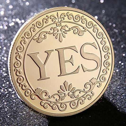 1PC Bronze Yes Or No Commemorative Coin Souvenir Non-Currency Game