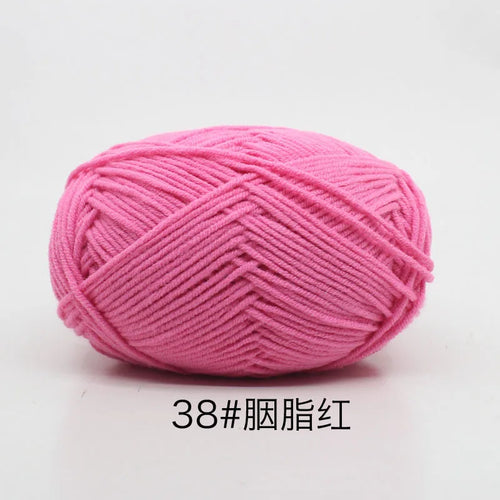 40-50g/Set 4ply Milk Cotton Knitting Yarn Needlework Dyed Lanas For