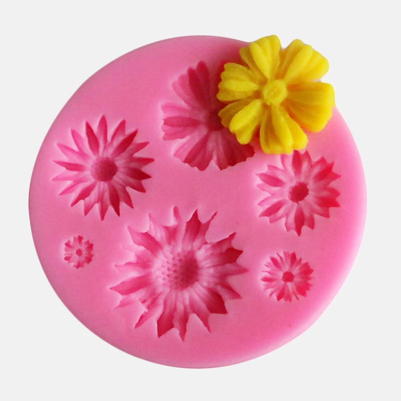 3D Flower Silicone Molds Fondant Craft Cake Candy Chocolate Sugarcraft