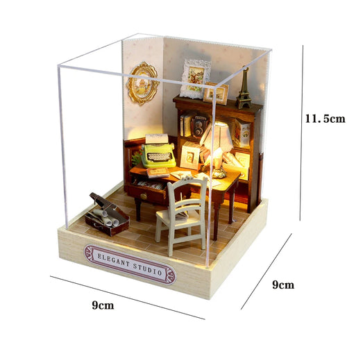 Mini Doll House DIY Small House Kit Handmade 3D Puzzle Assembly Model