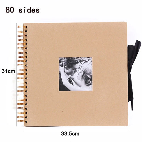 ZK20 80 Black Pages Memory Books DIY Craft Photo Albums Scrapbook