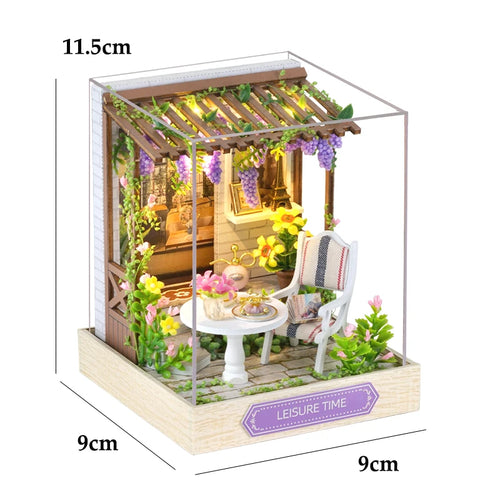 Mini Doll House DIY Small House Kit Handmade 3D Puzzle Assembly Model