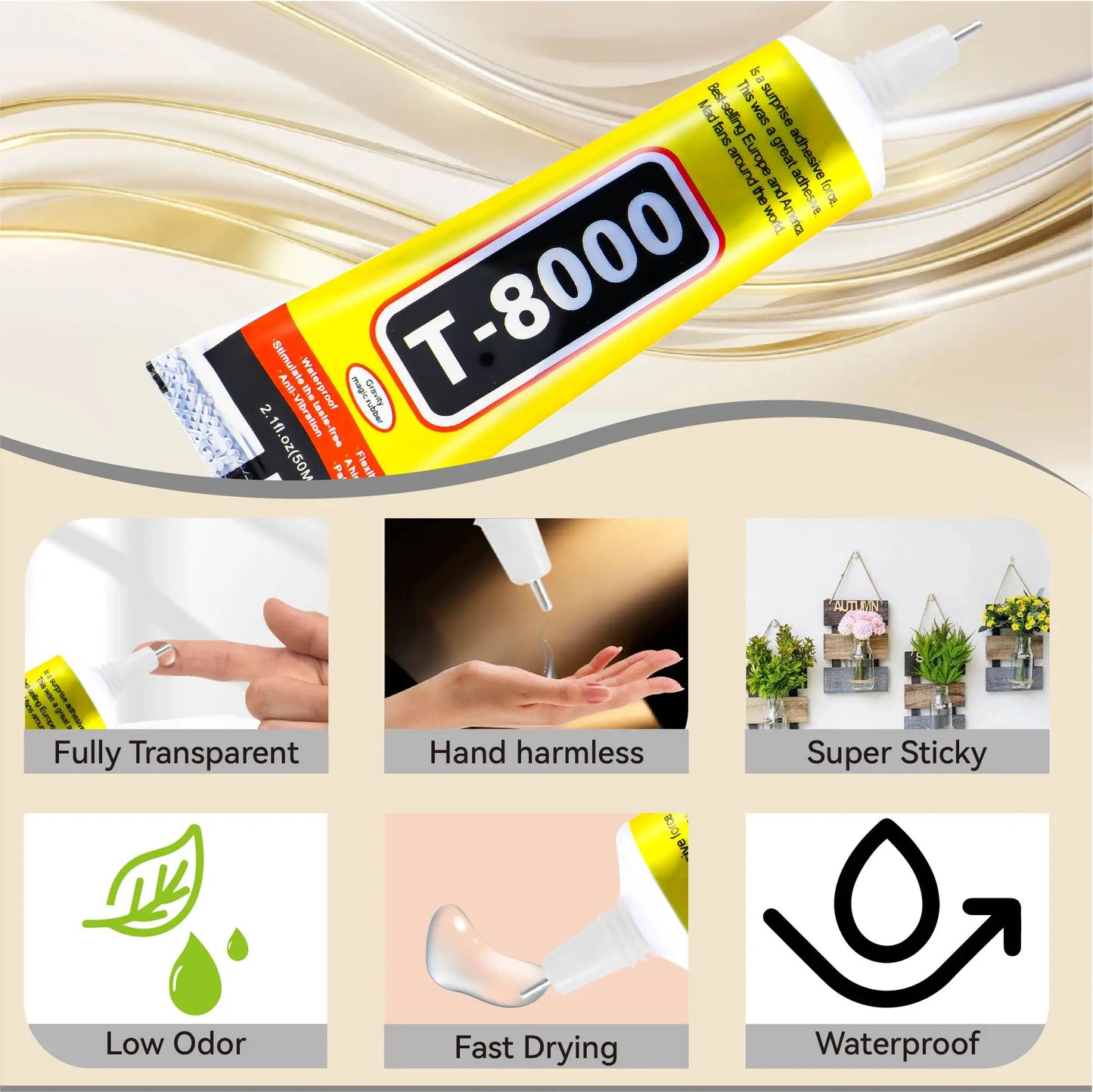 1pcs Phone Repair Glue LCD Screen Glue T8000 Cell Phone Adhesive Phone