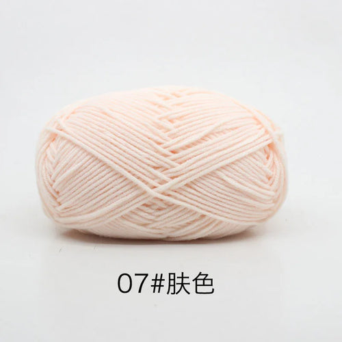 40-50g/Set 4ply Milk Cotton Knitting Yarn Needlework Dyed Lanas For