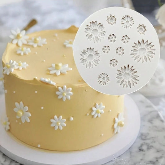 13 Hole 3D Daisy Silicone Molds DIY Fondant Craft for Cake Candy
