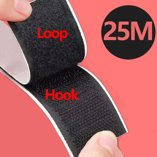 25meters Strong Self Adhesive Hook and Loop Fastener Tape Nylon