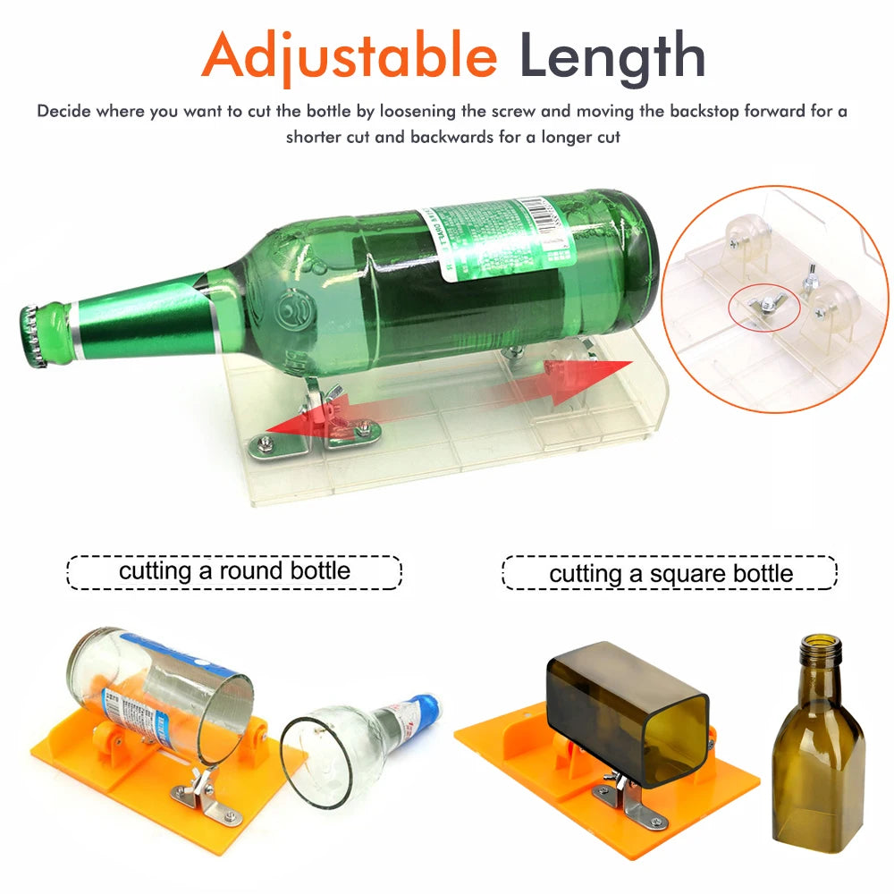 Hot Sale DIY Glass Bottle Cutter Adjustable Sizes Metal Glassbottle