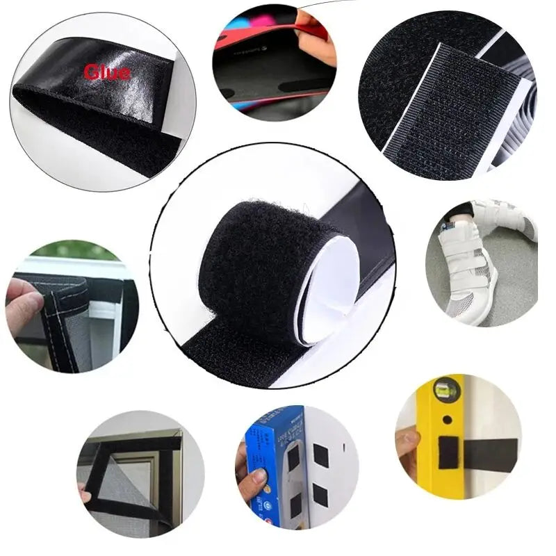 25meters Strong Self Adhesive Hook and Loop Fastener Tape Nylon