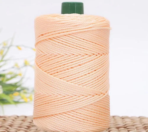 3mm Colored Cotton Cord Twisted Woven Rope Hollow Thread Craft