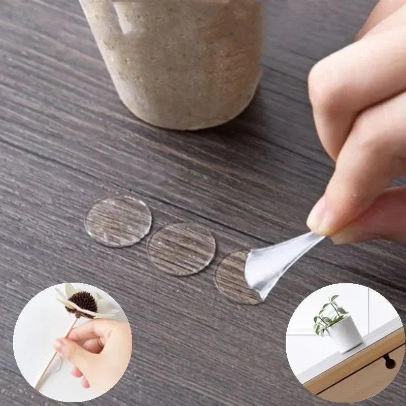 100pcs Round Double Sided Tape Adhesive Dots Fastener Strong Acrylic