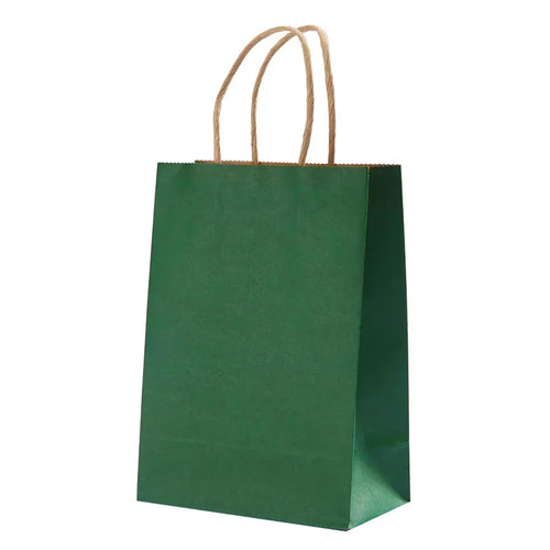 10 pcs Kraft Bag Paper Gift Bags Reusable Grocery Shopping Bags for