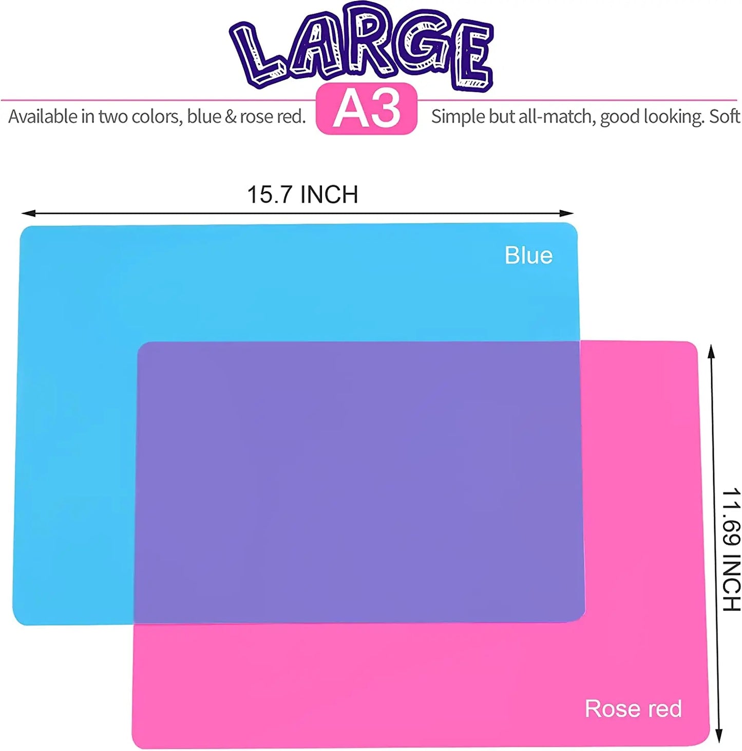 15.7" x 11.7" Large Silicone Sheet for Crafts Jewelry Casting Mold