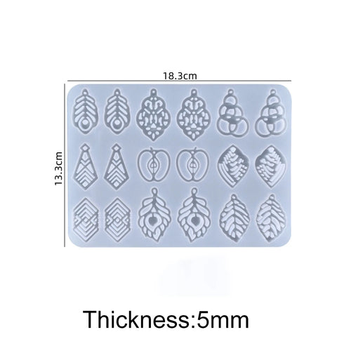 Earring Pendant Silicone Mold Epoxy Resin Jewelry Making Molds Heart