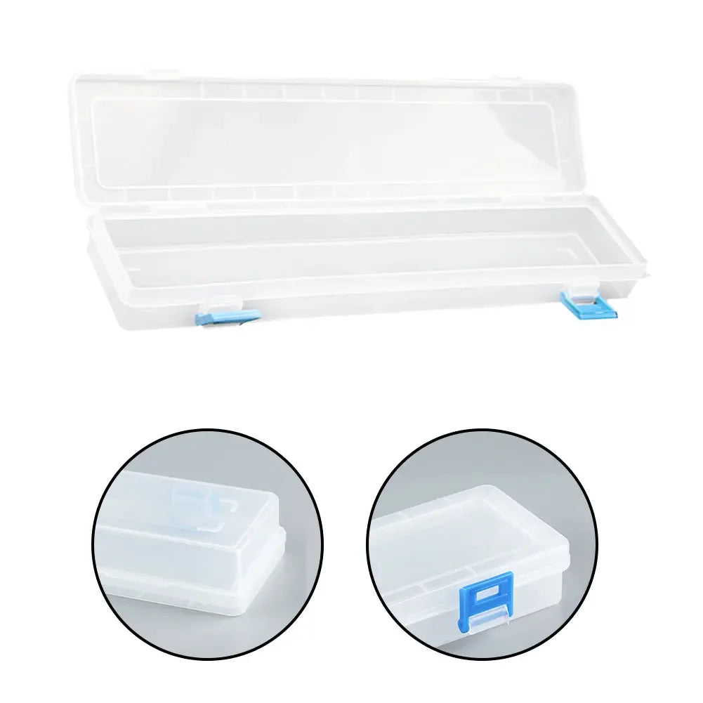 1Pc White Storage Box 33x7x3.5cm For Brushes Painting Pencils