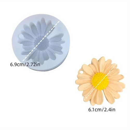 1pc 3D Daisy Flower Silicone Candle and Plaster Mold - DIY Resin and