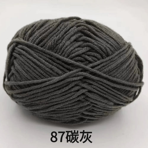 40-50g/Set 4ply Milk Cotton Knitting Yarn Needlework Dyed Lanas For