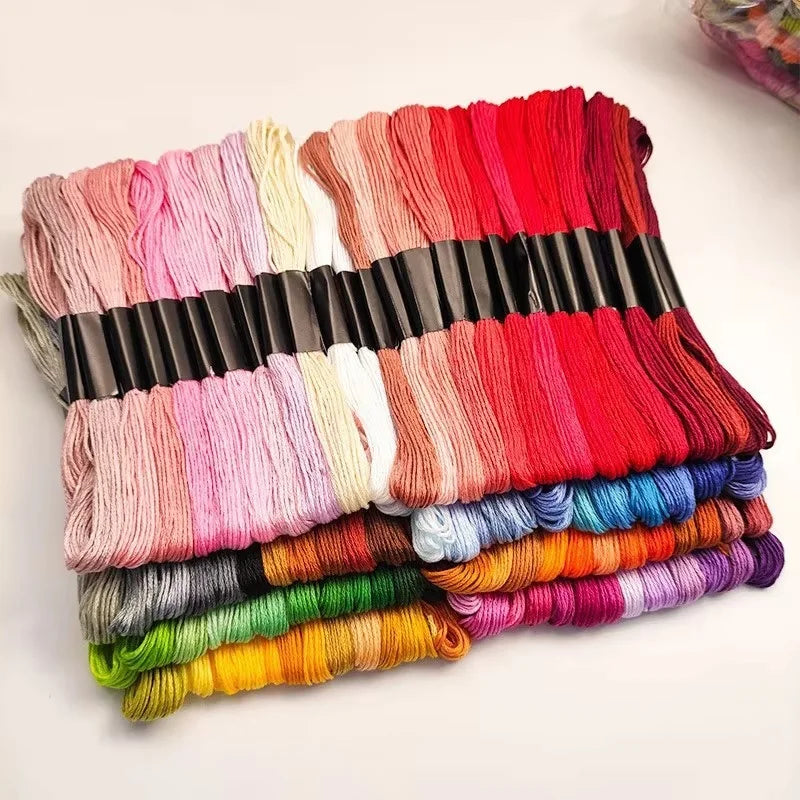 KRABALL 100/200/447pcs Mix Colors Embroidery Thread Cotton Sewing