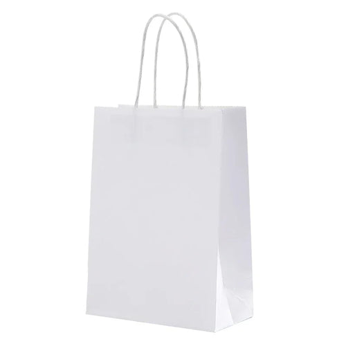 10 pcs Kraft Bag Paper Gift Bags Reusable Grocery Shopping Bags for