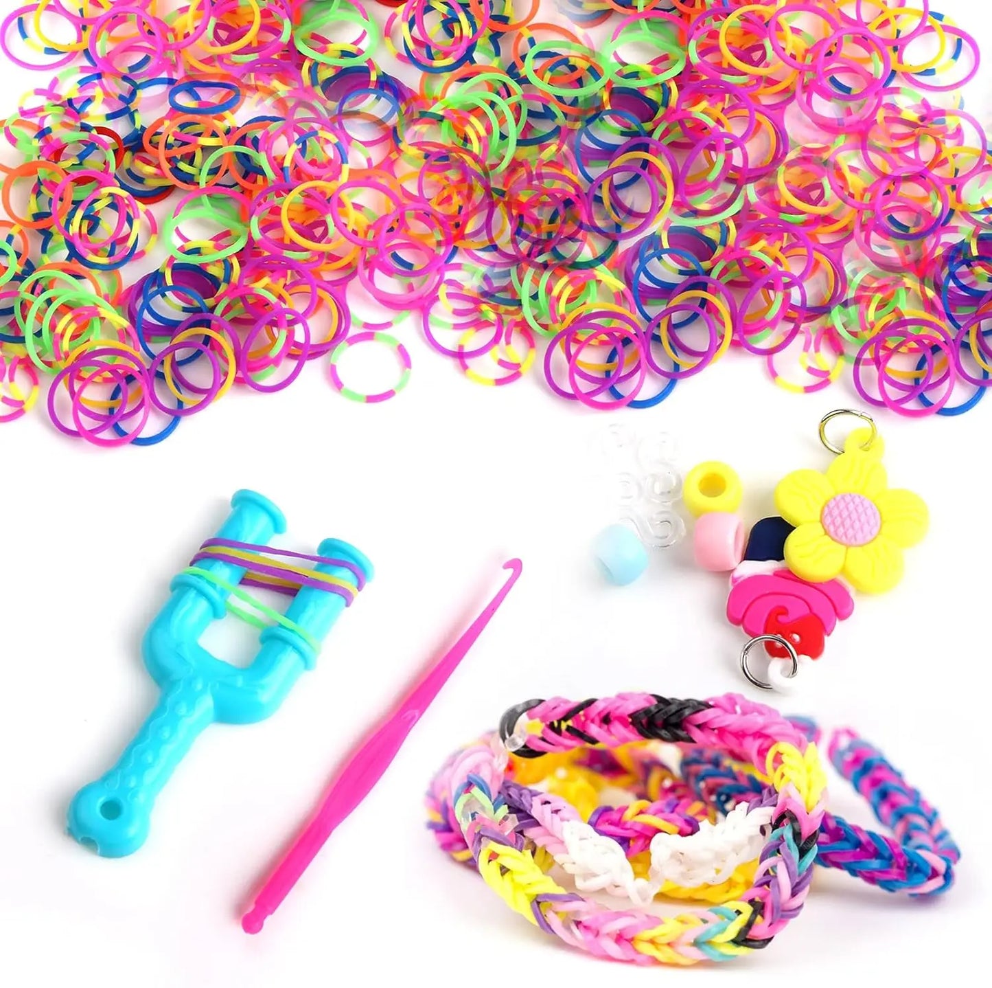 1Set Loom Rubber Bands Bracelet Making Refill Tool Set Kit for Kids