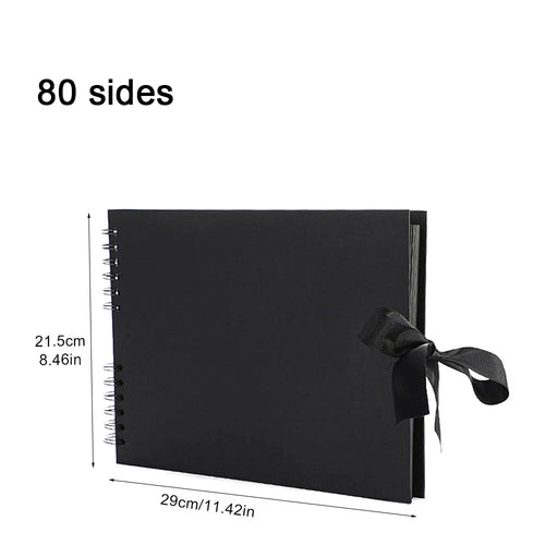 ZK20 80 Black Pages Memory Books DIY Craft Photo Albums Scrapbook