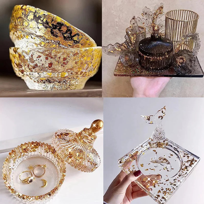100 Sheets DIY Nail Gold Leaf Sheets Painting Gold Leaf Paper Art