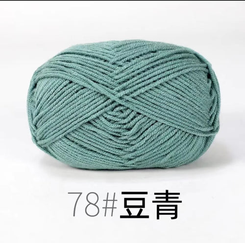 40-50g/Set 4ply Milk Cotton Knitting Yarn Needlework Dyed Lanas For
