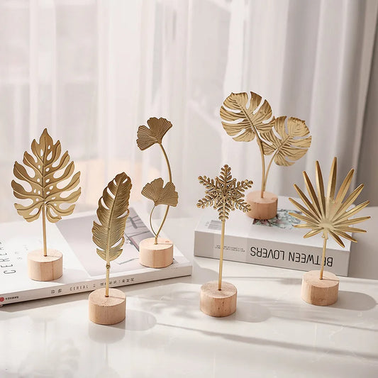 Nordic Style Iron Art Ginkgo Leaf Decoration Creative Home Living Room