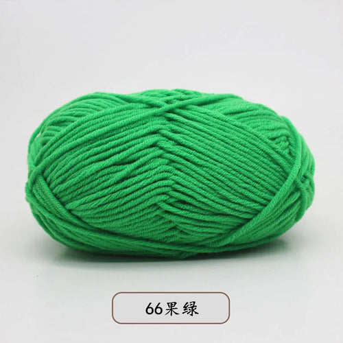 40-50g/Set 4ply Milk Cotton Knitting Yarn Needlework Dyed Lanas For