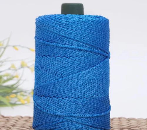 3mm Colored Cotton Cord Twisted Woven Rope Hollow Thread Craft