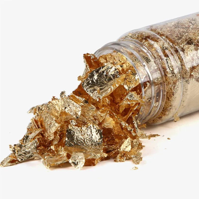 Golden Silvery Foil Decorative Paper Resin Mold Fillings Resin Jewelry