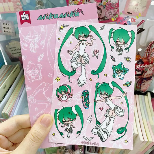1Pc SCRAPBOOK Decorative Character STICKER Japanese Style Girl Sticker